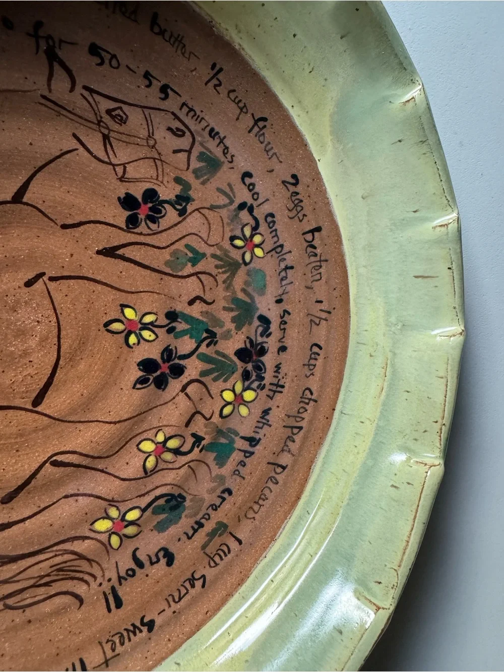 The Hungry Potter Handmade Horse Recipe Pie Dish Plate Country Kitchen Bakeware